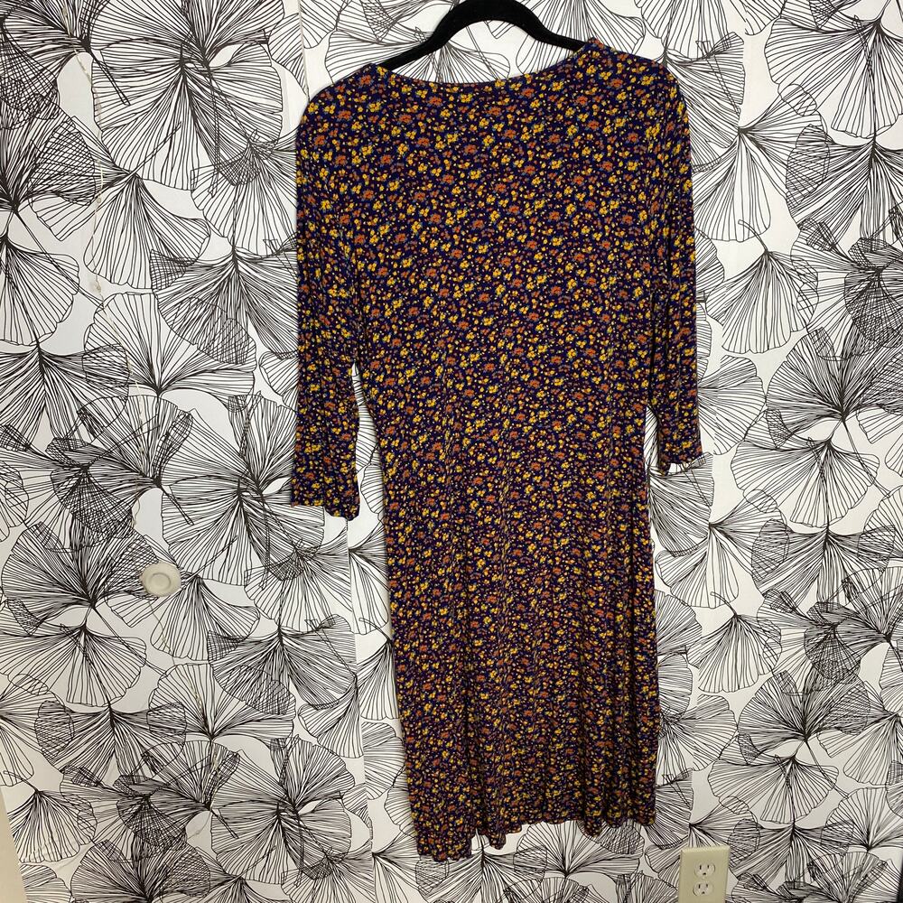 Mountain Warehouse Navy Ditsy Floral Jersey Midi Dress Women's Size: 14 - Picture 2 of 6